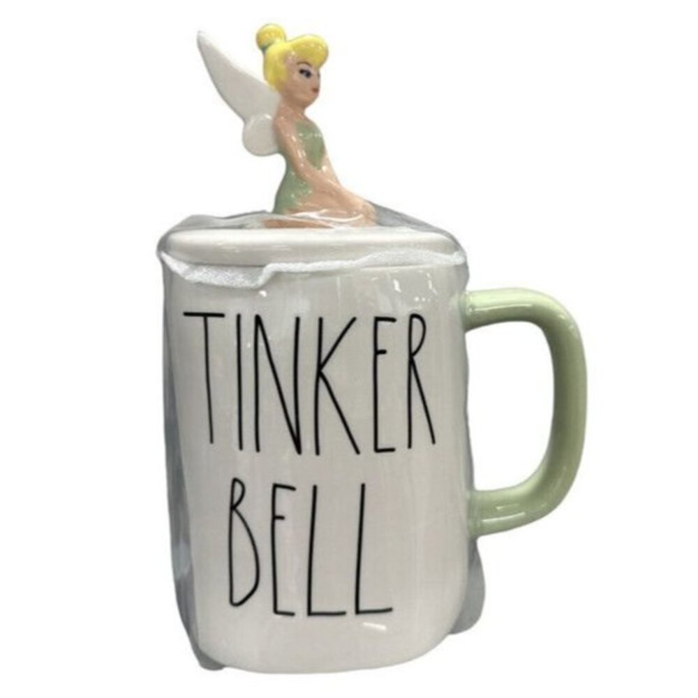 Rae Dunn Tinkerbell Disney LL Ceramic Mug Figure Topper New